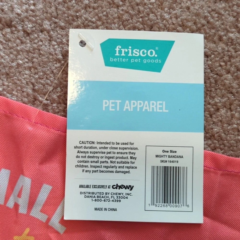 Chewy Coral and Blue Dogs Bandana Bib Sale